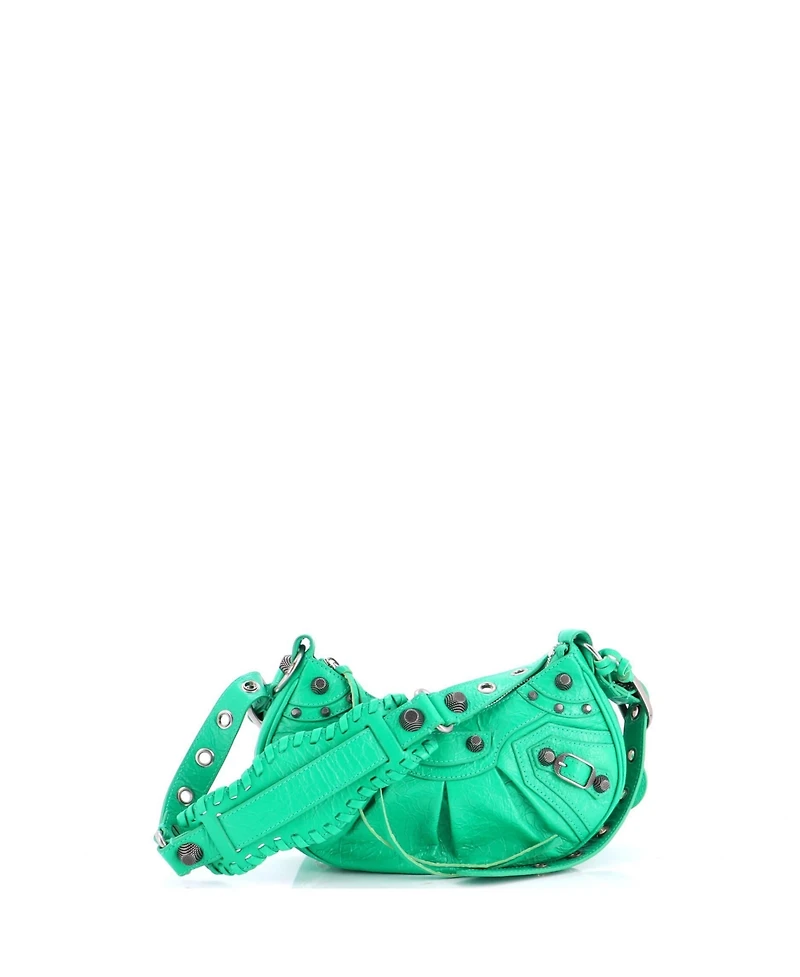 Pre-Owned Balenciaga Le Cagole Giant Studs Shoulder Bag Leather