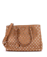 Pre-Owned Prada Medium Grommet Galleria Double Zip Tote City Calfskin