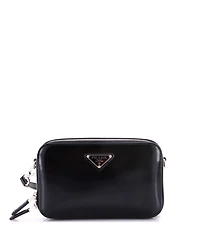 Pre-Owned Prada Zip Around Crossbody Bag Brushed Leather