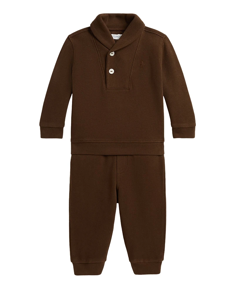 Polo Ralph Lauren Baby Boys' Double Knit Sweatshirt and Pants, 2-Piece Set