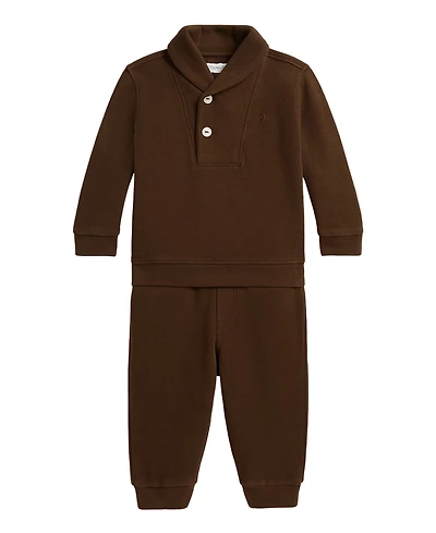 Polo Ralph Lauren Baby Boys' Double Knit Sweatshirt and Pants, 2-Piece Set