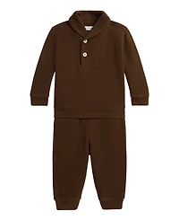 Polo Ralph Lauren Baby Boys' Double Knit Sweatshirt and Pants, 2-Piece Set