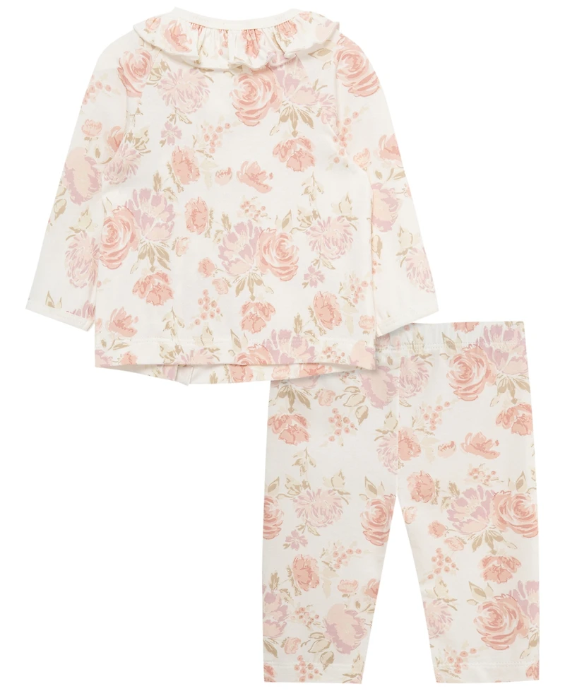 Little Me Baby Girls' Long-Sleeve Top and Pants, 2-Piece Set
