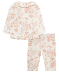 Little Me Baby Girls' Long-Sleeve Top and Pants, 2-Piece Set