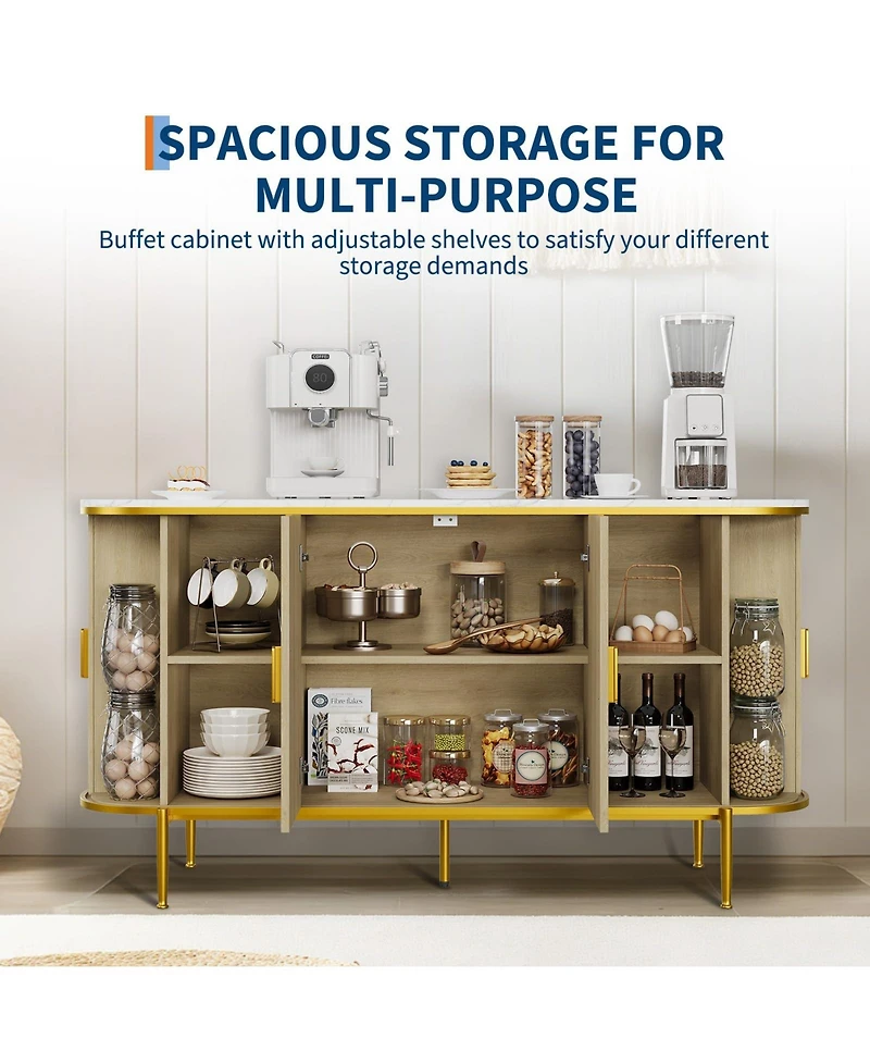 homfan Modern Buffet Cabinet with Storage