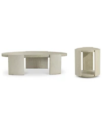 Bernhardt Arcadia 2-Piece Faux Stone Cocktail & Side Table Set