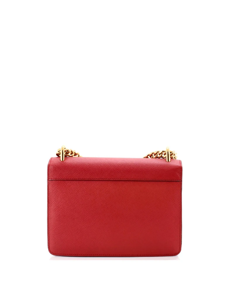 Pre-Owned Prada Small Chain Flap Bag Saffiano Leather