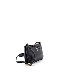 Pre-Owned Prada Small Double Zip Crossbody Bag Vitello Daino