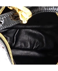 Pre-Owned Prada Small Arque Half Moon Hobo Vernice Naplak