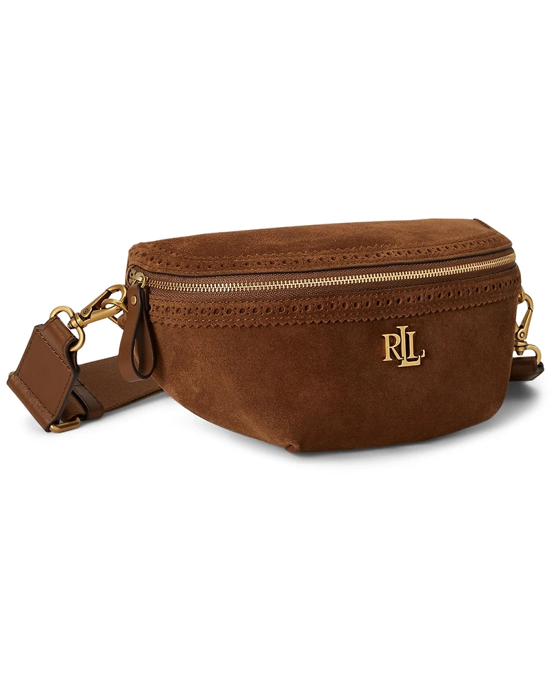 Lauren Ralph Lauren Suede Marcy Small Belt Handbag