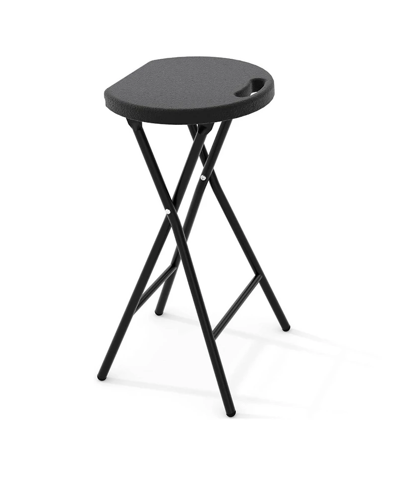 gaomon 1 Piece 24 Inch Ourdoor Folding Stool, Bar Stool with Handle for Outdoor Indoor Kitchen Home