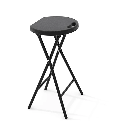 gaomon 1 Piece 24 Inch Ourdoor Folding Stool, Bar Stool with Handle for Outdoor Indoor Kitchen Home