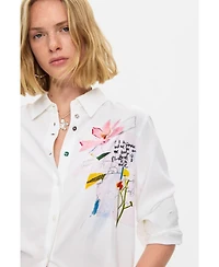 Desigual Women's Embroidered floral shirt