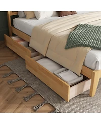 Sailvan Bed with Rattan Headboard, 2 Drawers