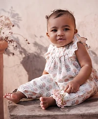 Little Planet by Carter's Baby Girls' Floral Round Neck Jumpsuit