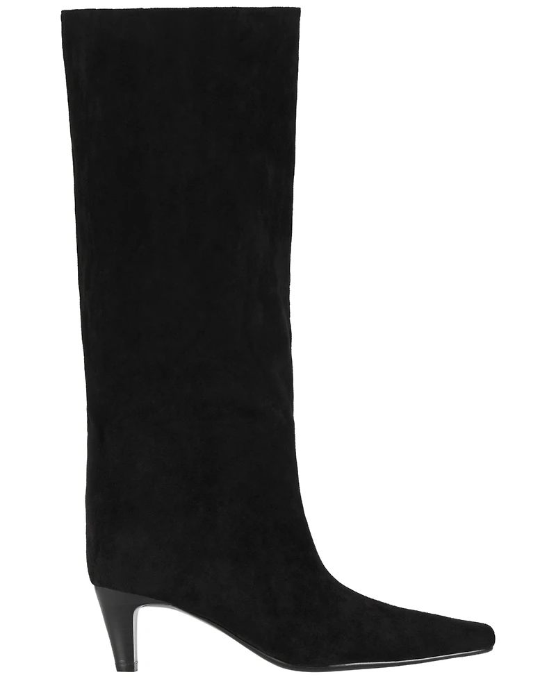 Jeffrey Campbell Women's Trixxie Kitten Heel Stovepipe Knee High Boots