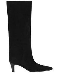 Jeffrey Campbell Women's Trixxie Kitten Heel Stovepipe Knee High Boots