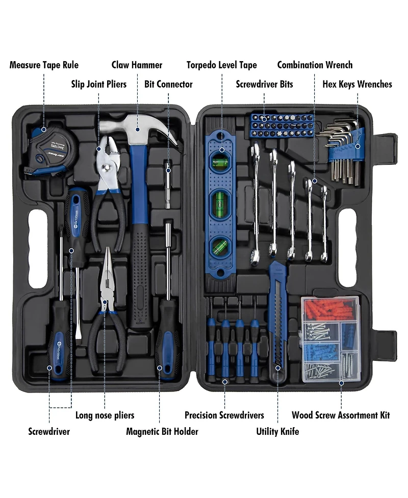 Xdovet Home Hand Tool Set Toolbox Household Repair Kit