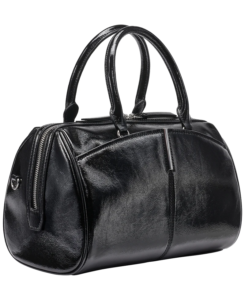 Calvin Klein Genevieve Patent Small Satchel Handbag