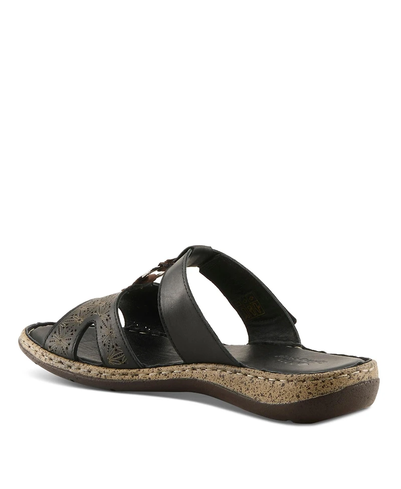 Spring Step Women's Virelle Slide with Breathable Leather Upper