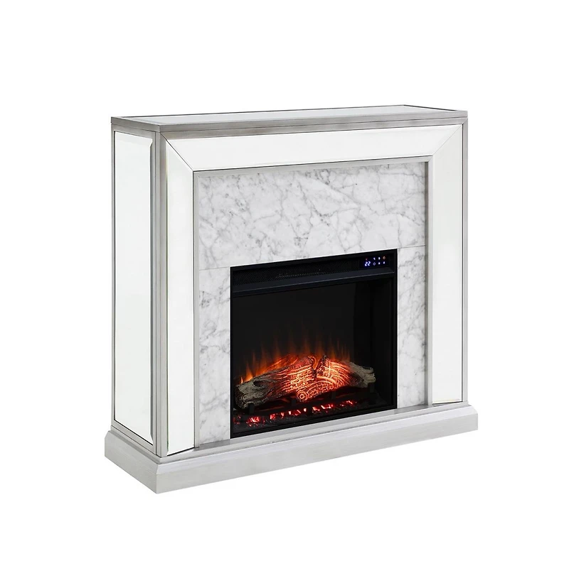 Augusta Home Trandling Mirrored Electric Fireplace