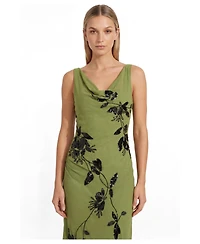 Nasty Gal Women's Cowl Embellished Ruched Side Maxi Dress