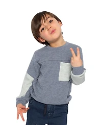 Deux par Toddler Boys 2T- 5T Color block Brushed Jersey Top with Chest Pocket