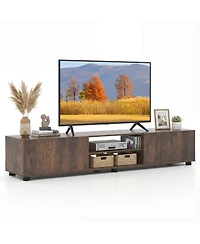 Slickblue Modern Tv Stand for TVs up to 70" with 2 Doors and Shelves