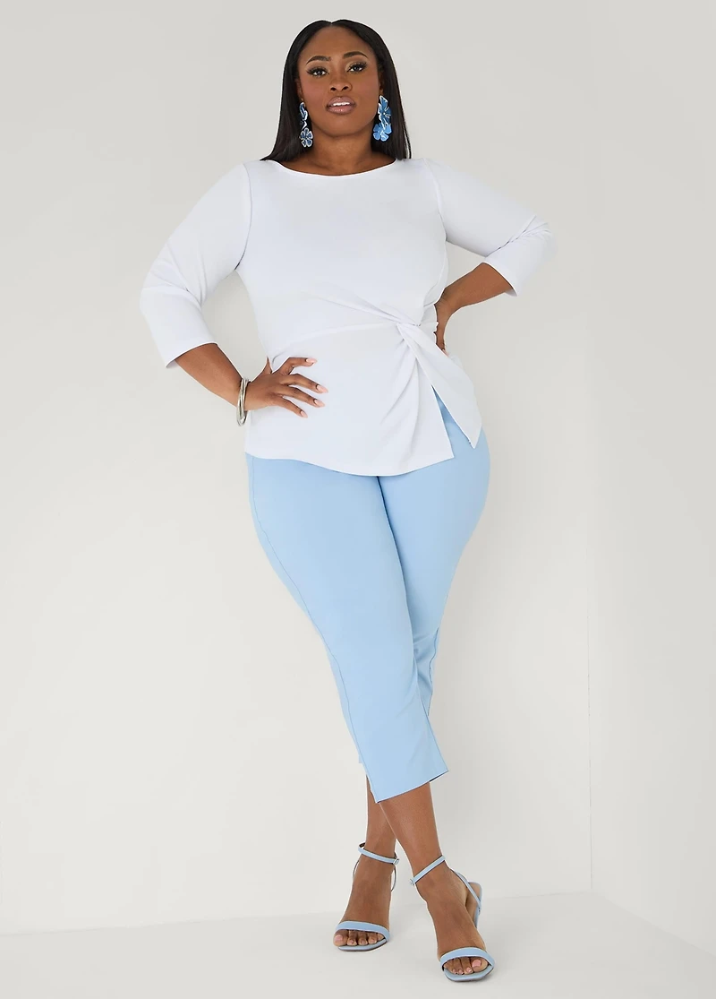 Ashley Stewart Plus Sizes Millennium Twill Capris