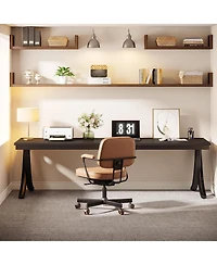 Tribesigns 2 Person Computer Desk, Extra Long Desk, Large Double Desk for Two People, Workstation with Stylish Legs