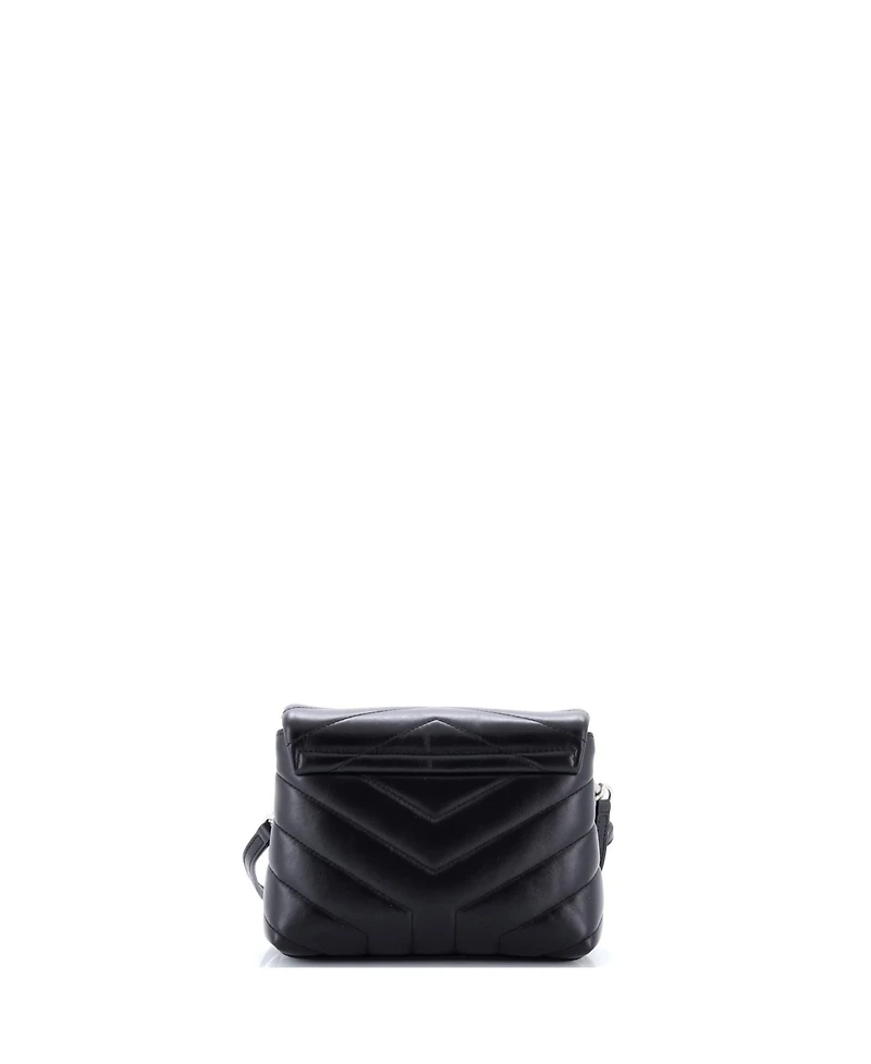 Pre-Owned Saint Laurent Toy Loulou Shoulder Bag Matelasse Chevron Leather