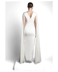 Coast Women's Cape Sleeve Satin Maxi Dress