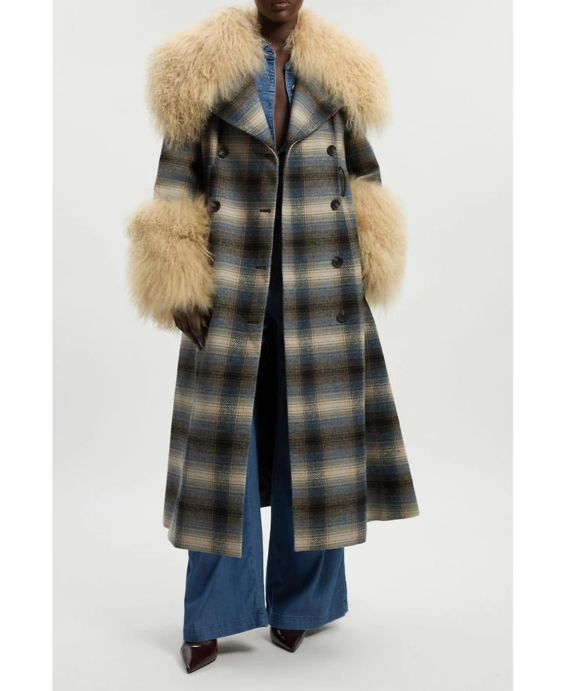 Karen Millen Women's Double Breasted Belted Midi Coat
