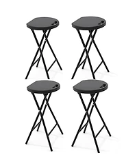 gaomon Piece Inch Ourdoor Folding Stool, Folding Bar Stool with Handle for Outdoor Indoor Kitchen Home Bar