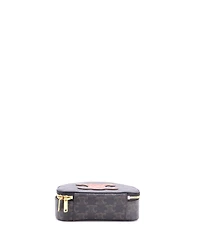 Pre-Owned Celine Half Moon Case Triomphe Coated Canvas with Leather