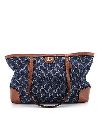 Pre-Owned Gucci Medium Ophidia Shopping Tote Gg Denim