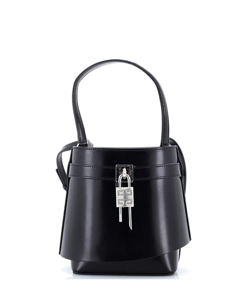 Pre-Owned Givenchy Gv Shark Lock Bucket Bag Leather
