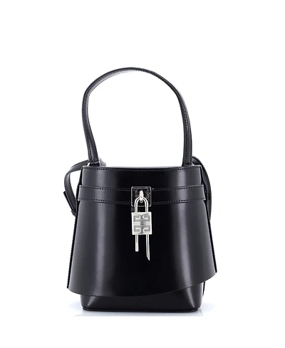 Pre-Owned Givenchy Gv Shark Lock Bucket Bag Leather