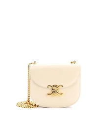 Pre-Owned Celine Triomphe Besace Clea Chain Flap Bag Leather