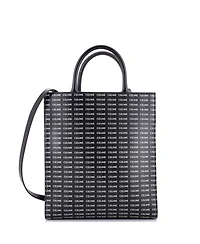 Pre-Owned Celine Small Vertical Cabas Tote All Over Logo Print Leather