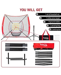 Aoligeijs 7x7 Ft Baseball Field Training Equipment