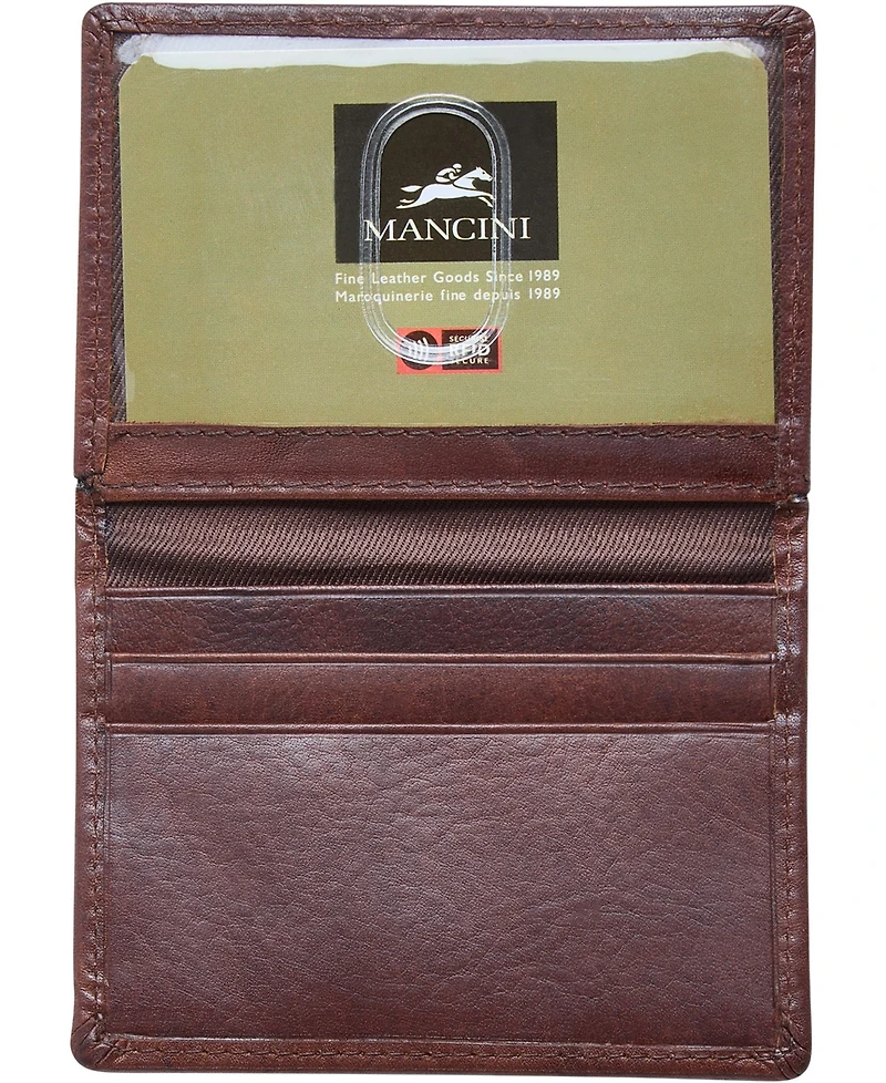 Men's Mancini Boulder Collection Rfid Secure Zippered Wallet with Removable Passcase