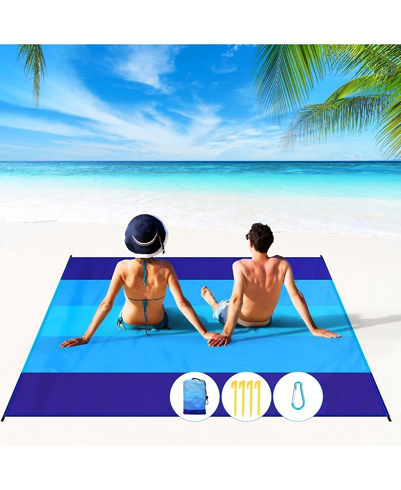 Cowin Beach Blanket Outdoor Waterproof Sandproof Beach Mat Picnic Blanket Camping in Hiking 79 X 83
