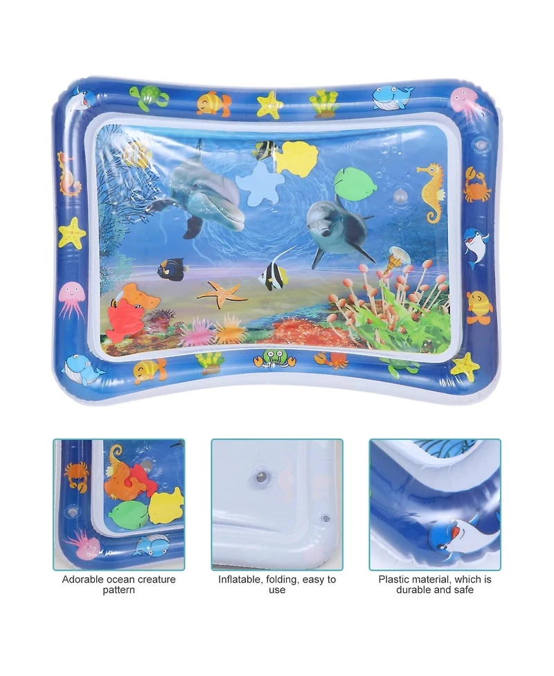 Cowin Tummy Time Baby Water Mat Inflatable Baby Toys for 3 6 12 Months