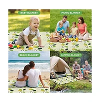 Cowin 80"x80" Extra Large Waterproof Picnic Blanket Foldable Outdoor Mat for Beach Camping and Park