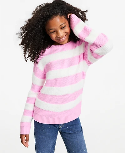 Epic Threads Girls' Xs-xl Crewneck Stripe Sweater, Macy's Exclusive
