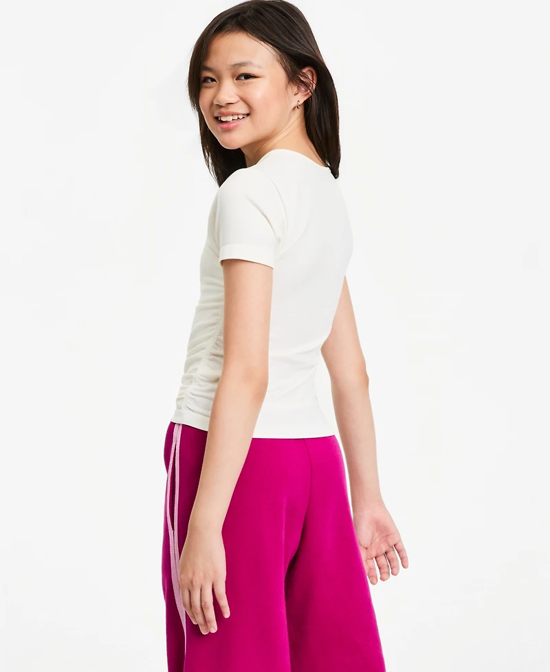 Epic Threads Girls' Xs-xl Short-Sleeve Side-Cinch Top, Macy's Exclusive