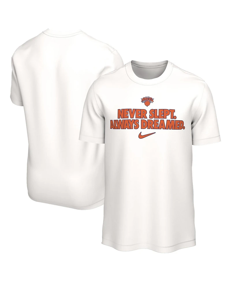 Nike Men's White New York Knicks Brand Voice T-Shirt