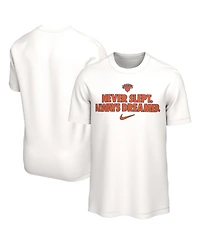 Nike Men's White New York Knicks Brand Voice T-Shirt