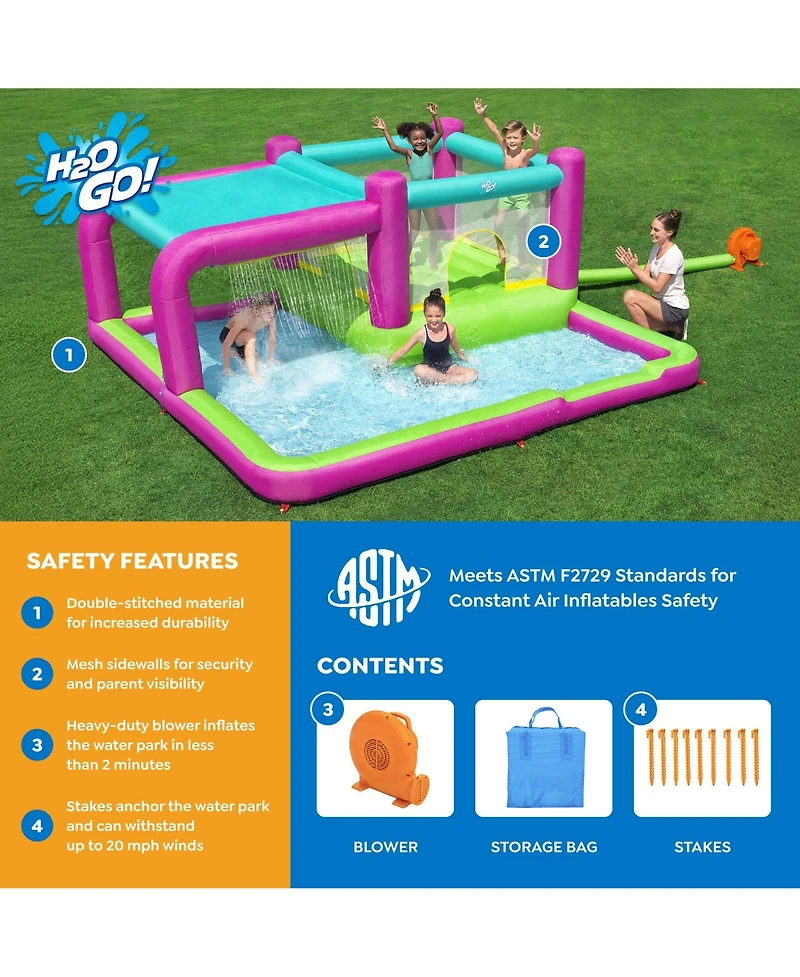 Bestway H2OGO! Bouncin' Bay Kids Inflatable Mega Water Park Outdoor Splash Pool